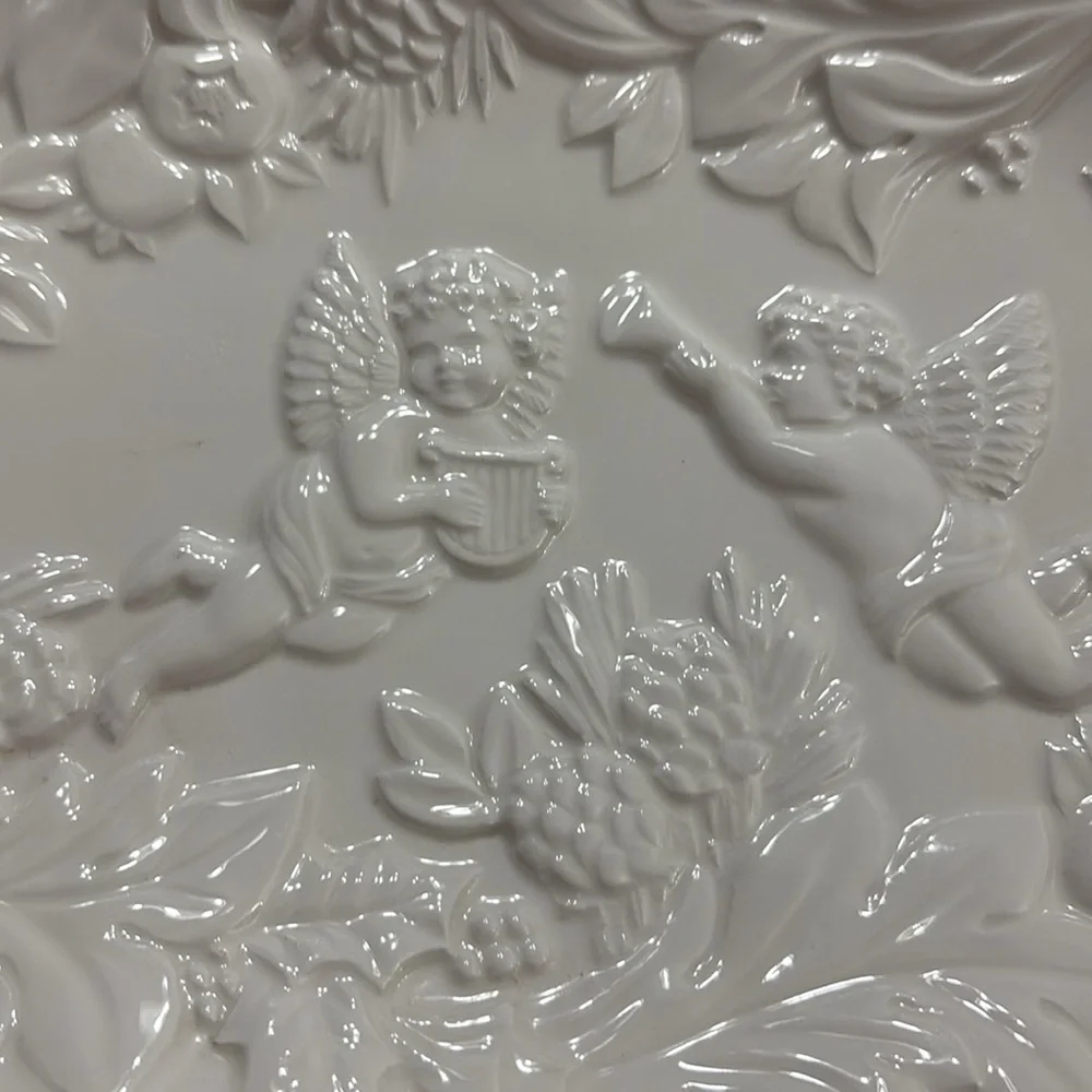 Lenox vintage butler’s Pantry cherub angels White oval serving Tray platter